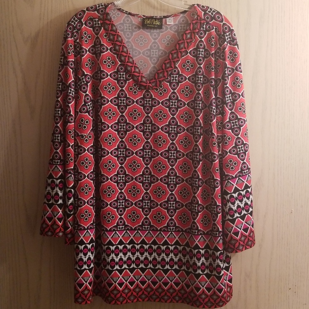 Bob Mackie Wearable Art Tunic Blouse
